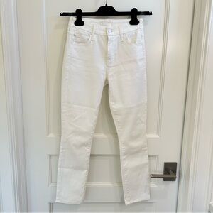 MOTHER White Ankle & Cropped Jeans